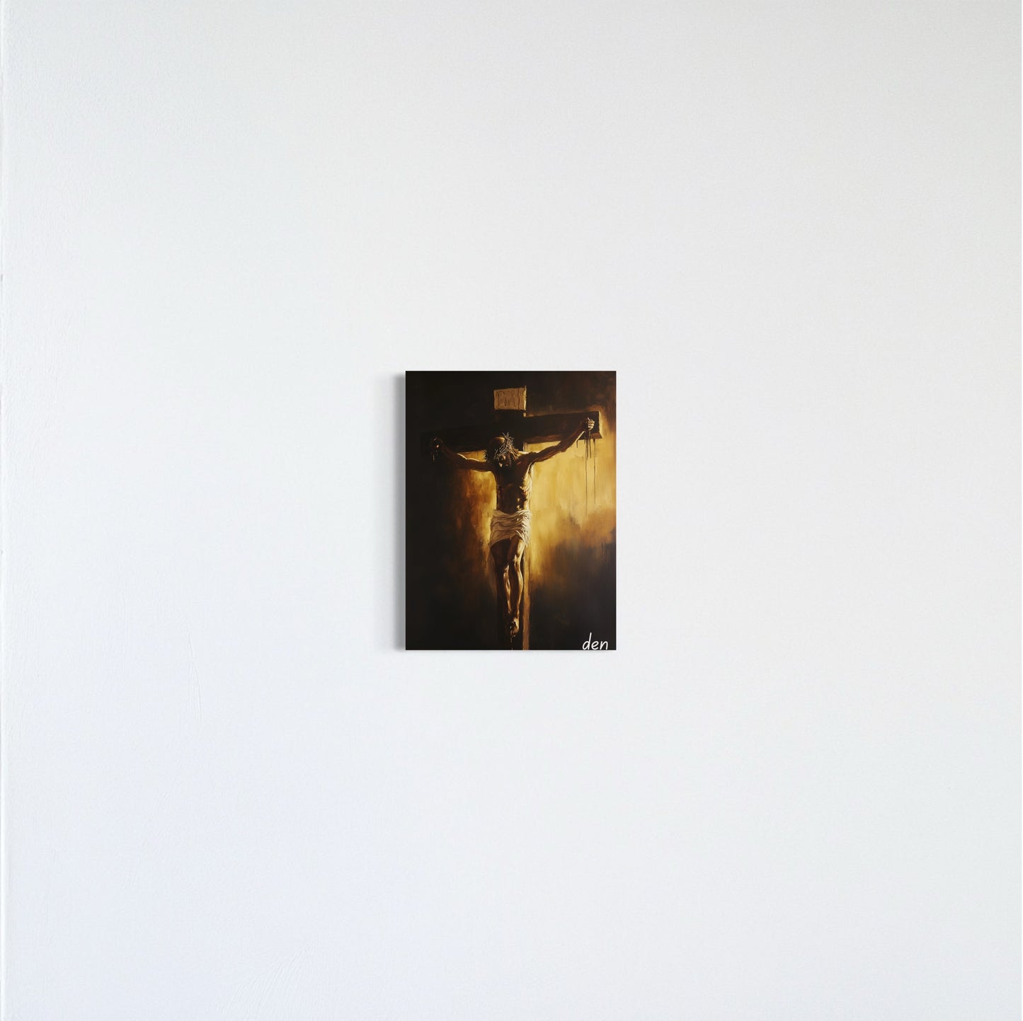 Christ on the Cross with Dramatic Light