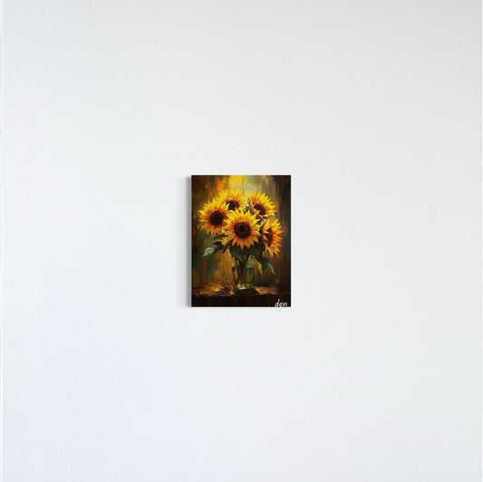 Four Sunflowers in a Vase