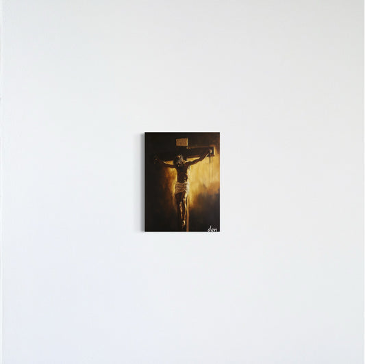 Christ on the Cross with Dramatic Light