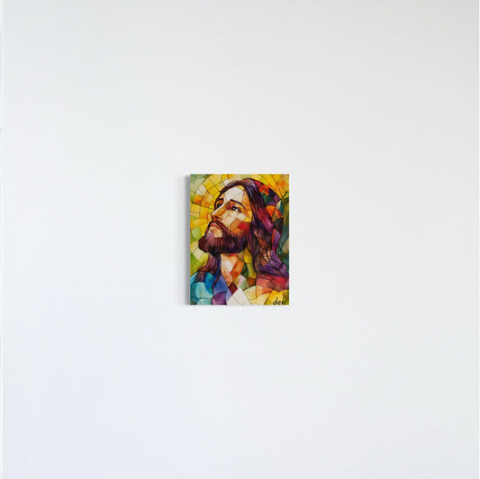 Stained Glass-Inspired Jesus Christ