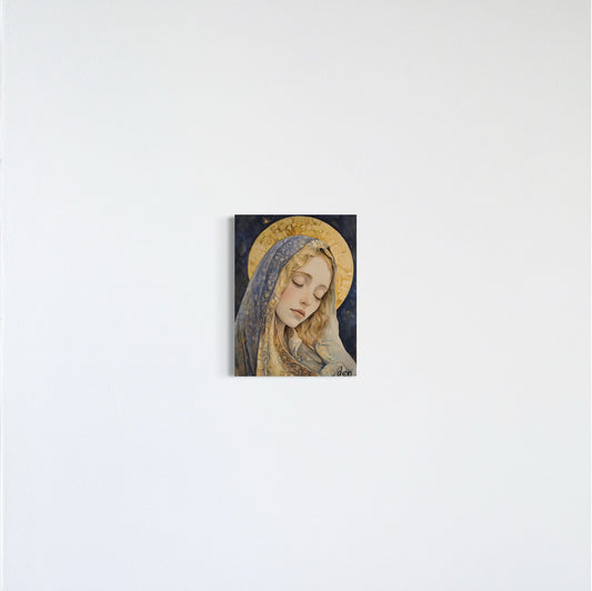 The Virgin Mary with a Golden Halo